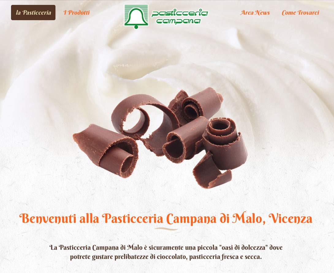 pasticceria campana nuovo sito internet